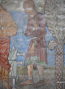 Ausschnitt der Wandmalerei, Westwand